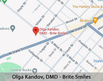 Map image for Total Oral Dentistry in Doylestown, PA